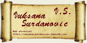 Vuksana Surdanović vizit kartica